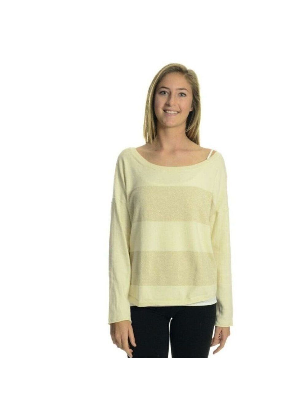 Banana Republic Metallic Stripe Pullover Sweater